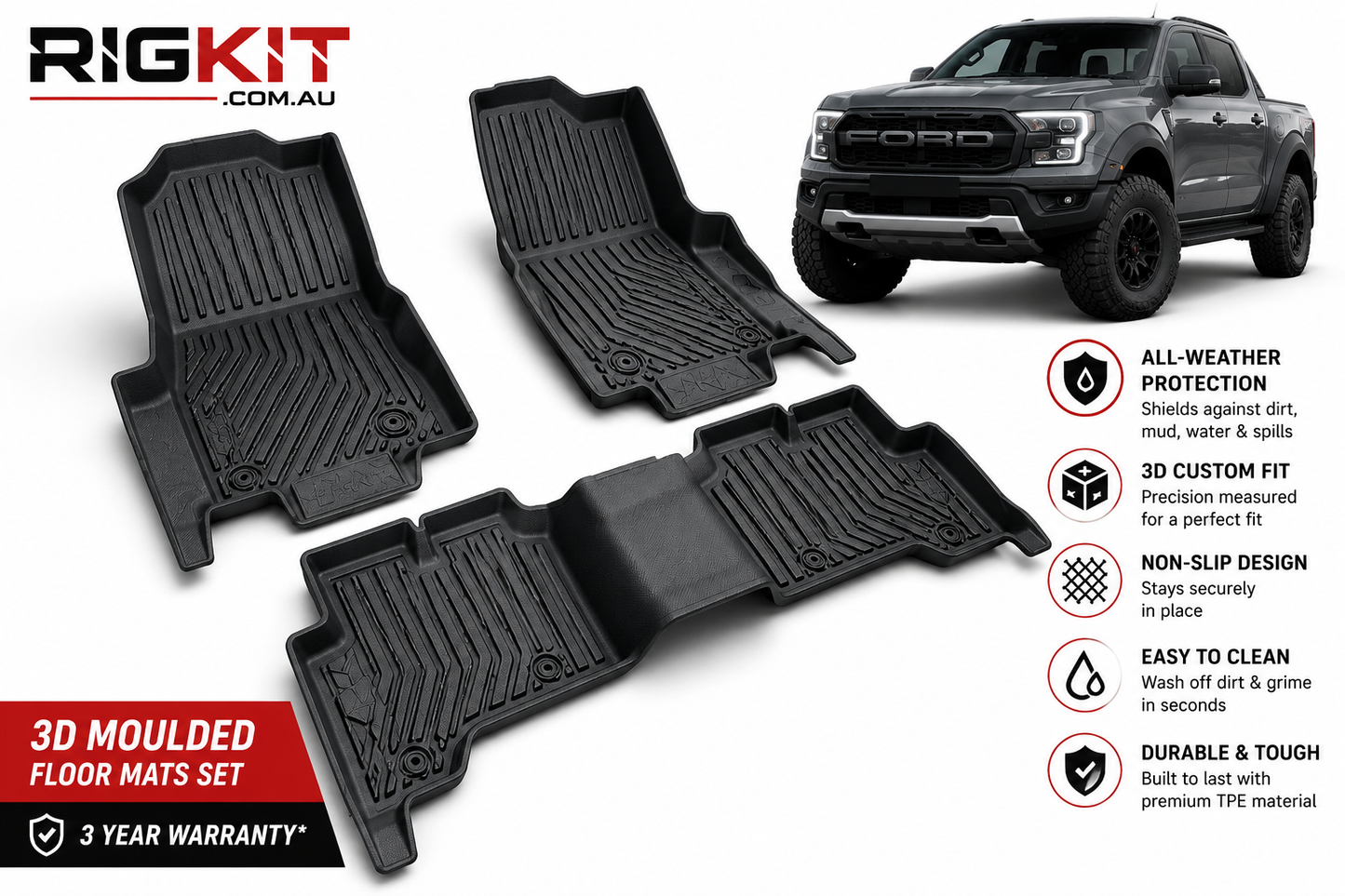 Floor Mats-Custom 3D Moulded